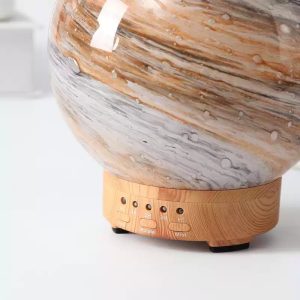 旋轉星球水氧機 3D星空玻璃造型 七彩燈光超音波水氧機