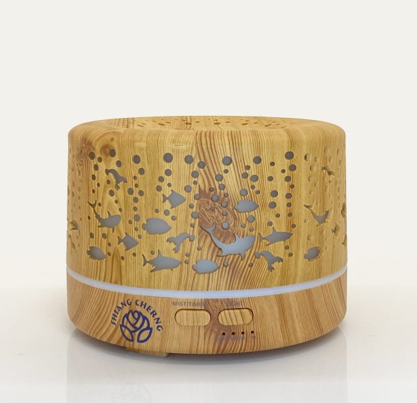 海底世界水氧機 水族浮雕造型 七彩燈光超音波香氛水氧機