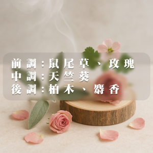 【超級雪松】香氛蠟燭 ，融合鼠尾草、玫瑰、天竺葵、柏木與麝香的多層次香氣，營造細膩而沉穩的大地木質氛圍