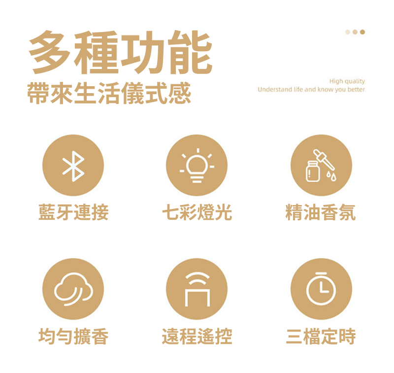 藍牙留聲機水氧薰香機細膩水氧