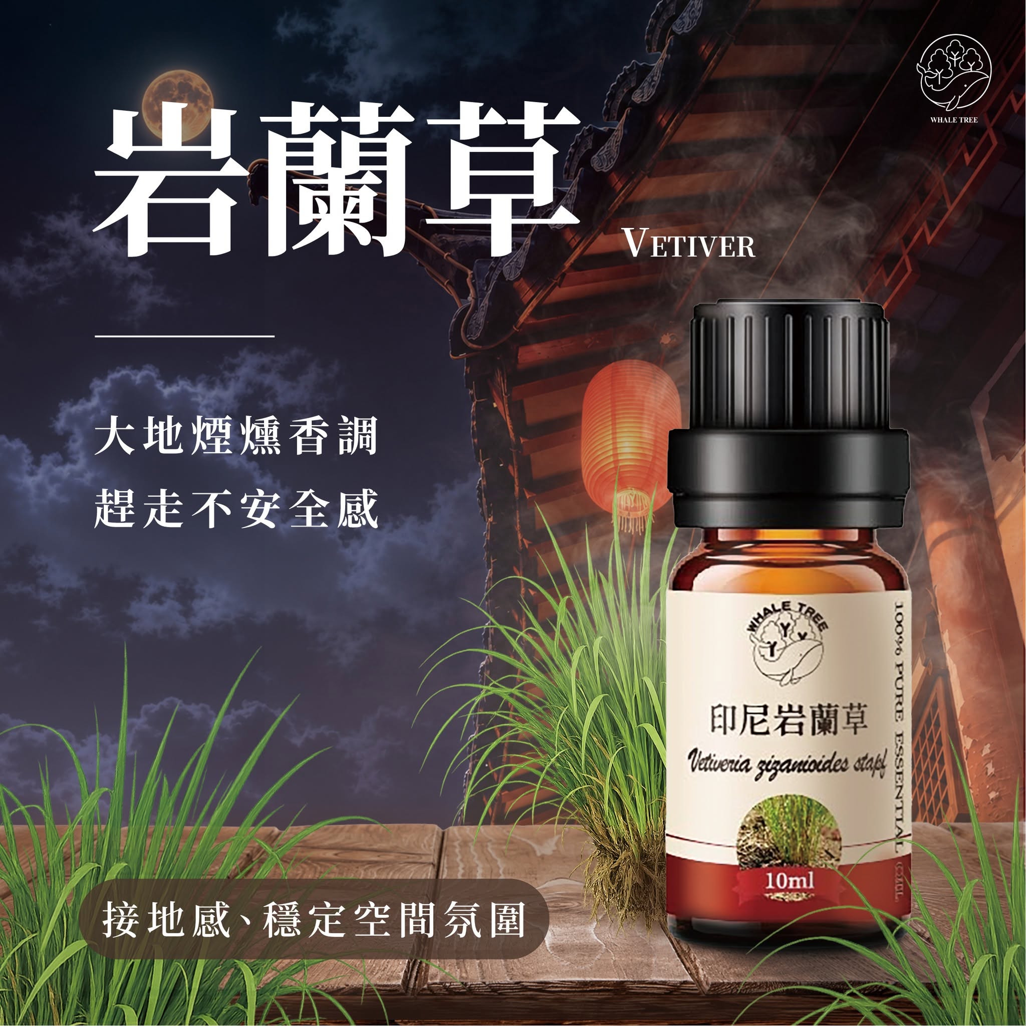 鯨魚樹 單方岩蘭草精油 Vetiver Indonesia Vetiveria zizanioides stapf 蒸餾萃取 樹脂來源 來自印尼